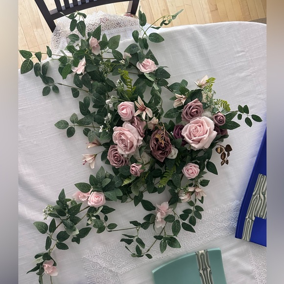 Ling's Moment -2pc Dusty Rose table/garden decor- in original box - Picture 3 of 4